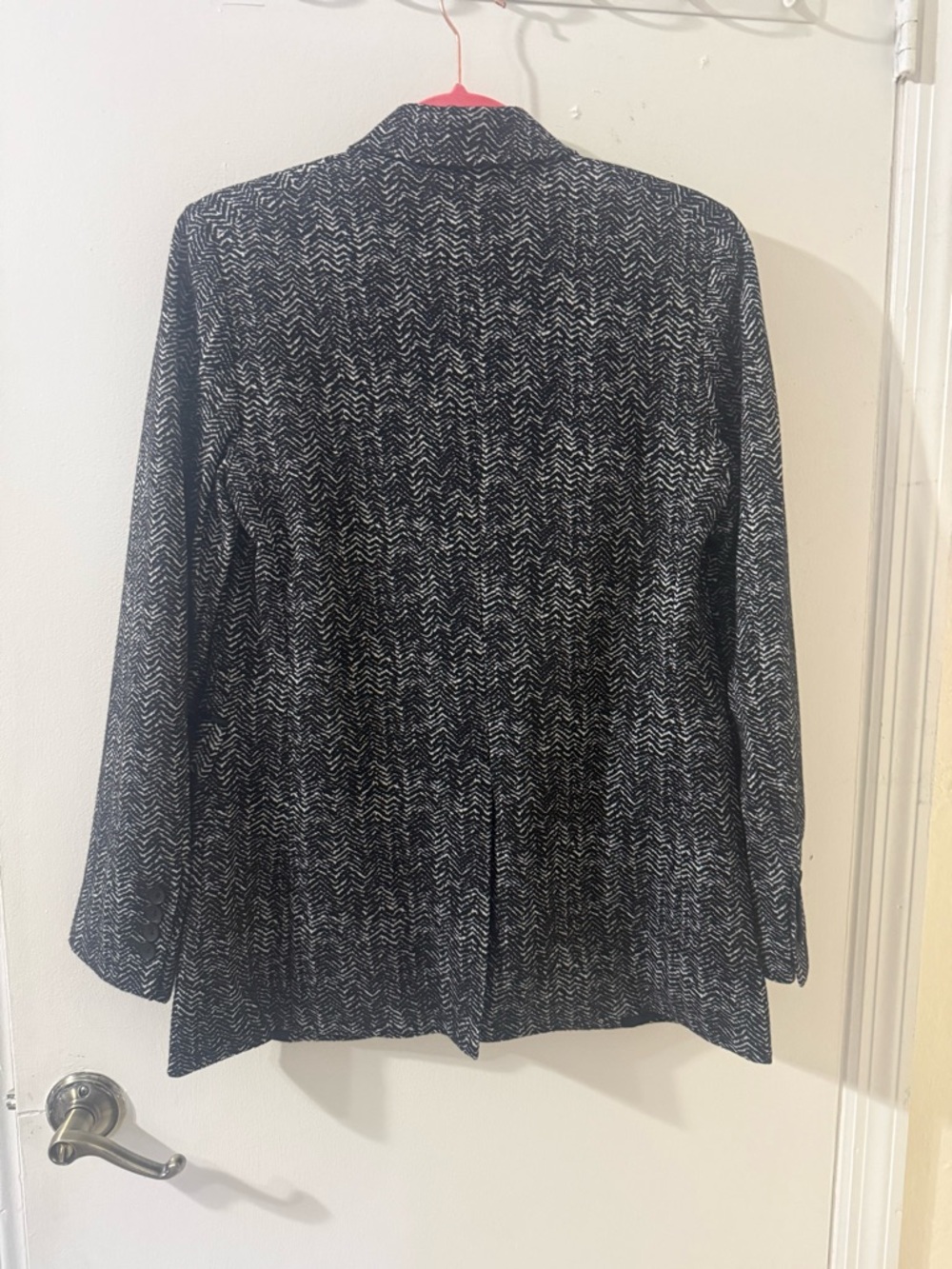 DKNY Black and White Patterned Women's Blazer